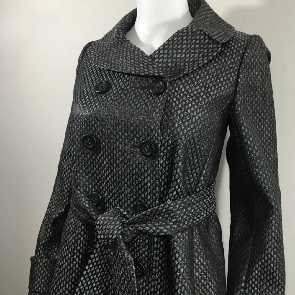 Gunmetal Metallic Brocade Tweed Peacoat - J. Crew Collection - Picture 3 of 16